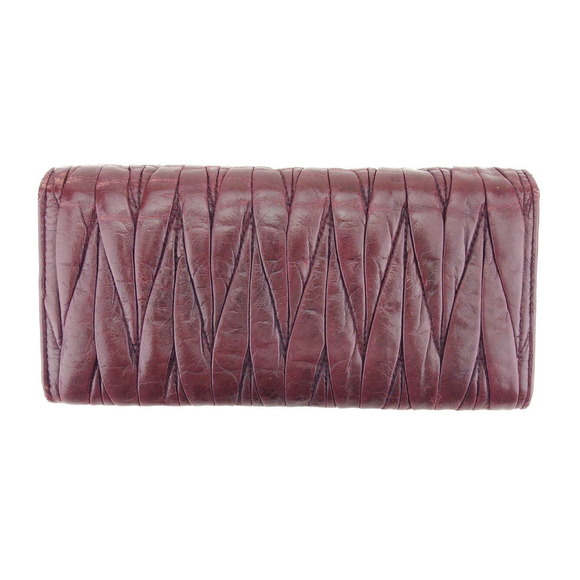 Miu Miu accessory purple Wallet Matelass long leather zipper - Picture 1 of 6